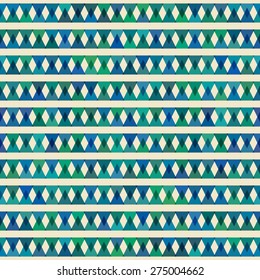 Seamless hand drawn geometric pattern with triangles