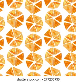 Seamless hand drawn geometric pattern with triangles