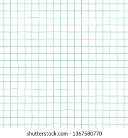Seamless hand drawn grid checkered pattern 