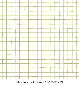 Seamless hand drawn grid checkered pattern 