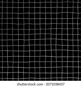 Seamless hand drawn grid pattern. Abstract geometric background with crossing lines. Modern stylish texture for fabric, wallpaper, wrapping.