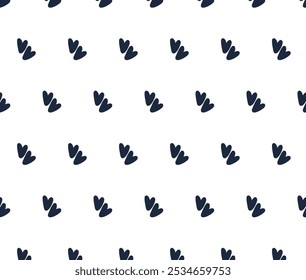 Seamless hand drawn hearts pattern