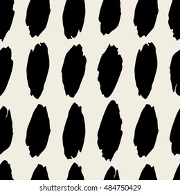 seamless hand drawn ink brush strokes pattern