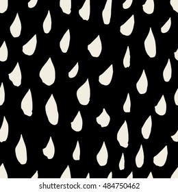 seamless hand drawn ink brush strokes pattern