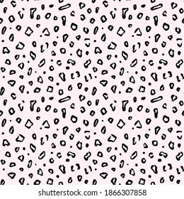 Patrón de tinta dibujado a mano sin inconveniente. Un entorno creativo y sin fin con manchas. Resumen de textura rayada con líneas monocromáticas negrita. Diseño vector decorativo