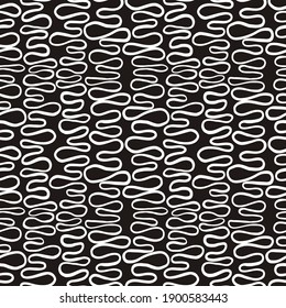 Patrón de tinta dibujado a mano sin inconveniente. Un entorno creativo y sin fin con manchas. Resumen de textura rayada con líneas monocromáticas negrita. Diseño vector decorativo