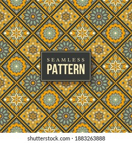 Seamless hand drawn mandala pattern. Vintage elements in oriental style. Texture for wallpapers, backgrounds and page fill. Islam, arabic, indian, turkish,ottoman, asian motifs. Vector illustration.