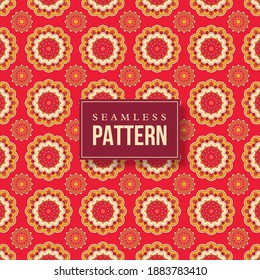Nahtlose handgezeichnete Mandala Muster. Vintage-Elemente im orientalischen Stil. Textur für Bildschirmhintergründe, Hintergründe und Seitenfüllung. Islam, arabische, indische, türkische, ottomanische, asiatische Motive. Vektorgrafik.
