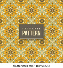 Seamless hand drawn mandala pattern. Vintage elements in oriental style. Texture for wallpapers, backgrounds and page fill. Islam, arabic, indian, turkish,ottoman, asian motifs. Vector illustration.
