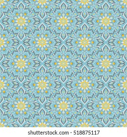 Seamless hand drawn mandala pattern. Vintage elements in oriental style. Texture for wallpapers, backgrounds and page fill. Islam, arabic, indian, turkish,ottoman, asian motifs. Vector illustration.