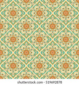 Seamless hand drawn mandala pattern. Vintage elements in oriental style. Texture for wallpapers, backgrounds and page fill. Islam, arabic, indian, turkish,ottoman, asian motifs. Vector illustration.