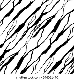 Seamless hand drawn marble texture. Black and white