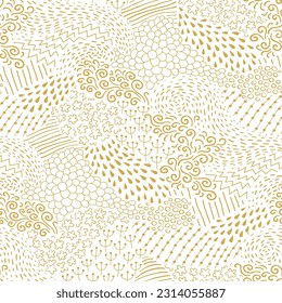 
Seamless hand drawn organic texture. Abstract ornamental lace background. Vector endless pattern.