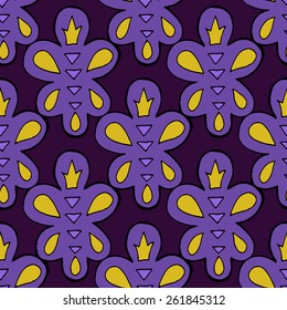 Seamless hand drawn ornament pattern
