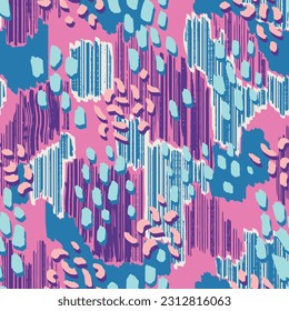 SEAMLESS-HANDGEZEICHNETE ABSTRAKTE GEO MEMPHIS GEOMETRIC SQUIGGLE BRUSH STROKE DISTRESSED LINES PATTERN SWATCH