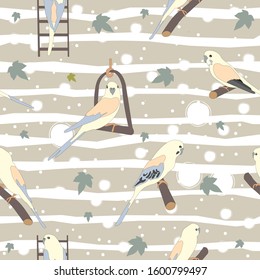 Seamless hand drawn pattern with beautiful birds. Great for wedding cards, postcards, t-shirts, bridal invitations, brochures, posters, gift wrapping, wall art, wallpapers, etc. 
