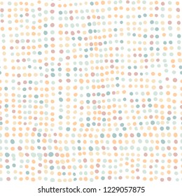 Seamless hand drawn pattern with color dots