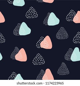 Seamless hand drawn pattern. For decoration, textile, poster, card, scrapbooking, birthday and party invitation, wallpaper or background.