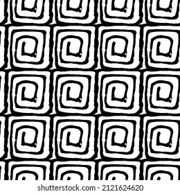 Seamless hand drawn pattern with different spots. Abstract strokes texture for fabric, paper, textile, apparel. Vector illustration