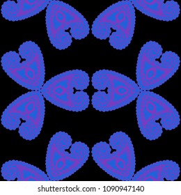 Seamless Hand Drawn Pattern with Doodle Elements. Vintage Zendoodle Rapport for Feminine Print, Linen, Textile. Cute Spring Background in Orient Style. Vector Seamless Texture with Flowers