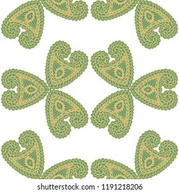 Seamless Hand Drawn Pattern with Doodle Elements. Modern Zendoodle Rapport for Feminine Fabric, Wallpaper, Dress. Cute Autumn Background in Orient Style. Vector Seamless Texture with Flowers