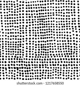 Seamless hand drawn pattern with dots