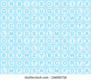 Seamless hand drawn pattern with funny alphabet. Children design with letters. Vector illustration