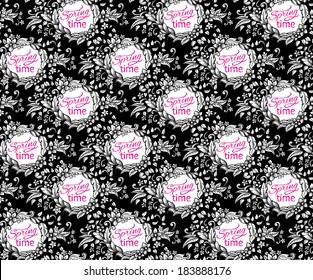 seamless hand drawn pattern inscriptions