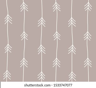 Seamless hand drawn pattern with lines and arrows.