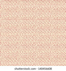 Seamless Hand Drawn Pattern With Red Dots. Vector Illustration