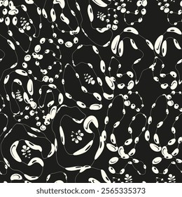 Seamless hand drawn pattern. Repeating background for textile design, scrapbooking, wrapping paper, wallpaper. Abstract endless animal print.