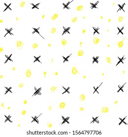 Seamless hand drawn pattern with sketch dash abstract doodle background texture