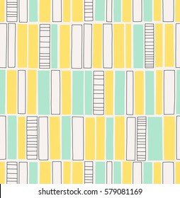 seamless hand drawn pattern with squares