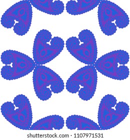 Seamless Hand Drawn Pattern with Zentangle Elements. Modern Zendoodle Rapport for Feminine Print, Linen, Textile. Cute Summer Background in Orient Style. Vector Seamless Texture with Flowers
