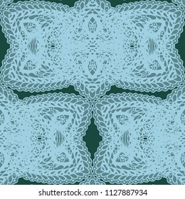 Seamless Hand Drawn Pattern with Zentangle Elements. Modern Zendoodle Rapport for Feminine Cloth, Wallpaper, Dress. Cute Autumn Background in Orient Style. Vector Seamless Texture with Flowers