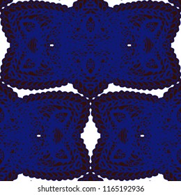 Seamless Hand Drawn Pattern with Zentangle Elements. Vintage Zendoodle Rapport for Feminine Fabric, Linen, Textile. Cute Spring Background in Orient Style. Vector Seamless Texture with Flowers