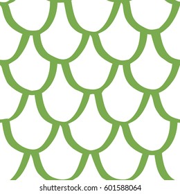 Seamless hand drawn scale pattern