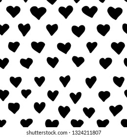 Seamless hand drawn scribble black and white pattern