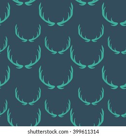 A seamless hand drawn set of antlers