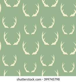 A seamless hand drawn set of antlers