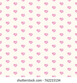 Seamless hand drawn sketchy hearts pattern texture, red and pink hearts background design elements for Valentine's day. Vector illustration