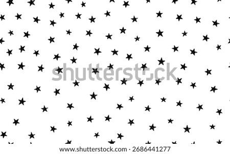 Seamless Hand Drawn Star Pattern Vector Background Cute Doodle Stars Abstract Celestial Wallpaper Design