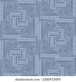 SEAMLESS HAND DRAWN STRIPE GEO SPIRAL MAZE TEXTURE FABRIC TEXTILE MODERN CONTEMPORARY FINE DETAILED PATTERN SWATCH