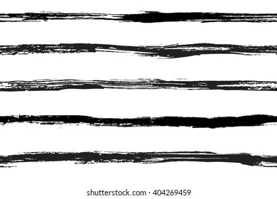 Seamless hand drawn striped pattern. Vector illustration