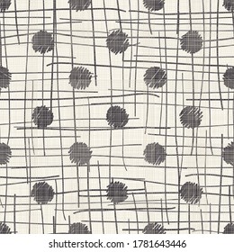 Diseño de textura dibujado a mano para fondo, tarjeta de visita, diseño web. Doodle polka dot sobre fondo texturado. ilustración vectorial
