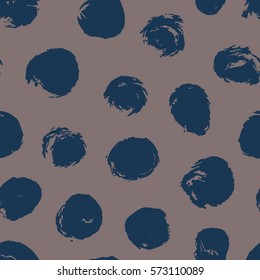 Seamless hand drawn vector dots pattern.