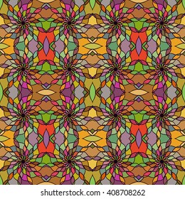 Seamless hand drawn vector ethnic texture. Vintage tribal ethnic backdrop, seamless texture. Boho fashion style background. Hand drawn vector illustration made of simple doodles. Zen tangle pattern.