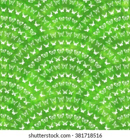 Seamless hand drawn vector  floral  pattern with butterfly, pattern can be used for wallpaper, pattern fills, surface textures .