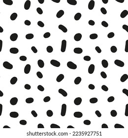 Seamless hand drawn vector pattern with dots
