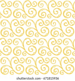 Seamless hand drawn, vintage pattern. Vector illustration